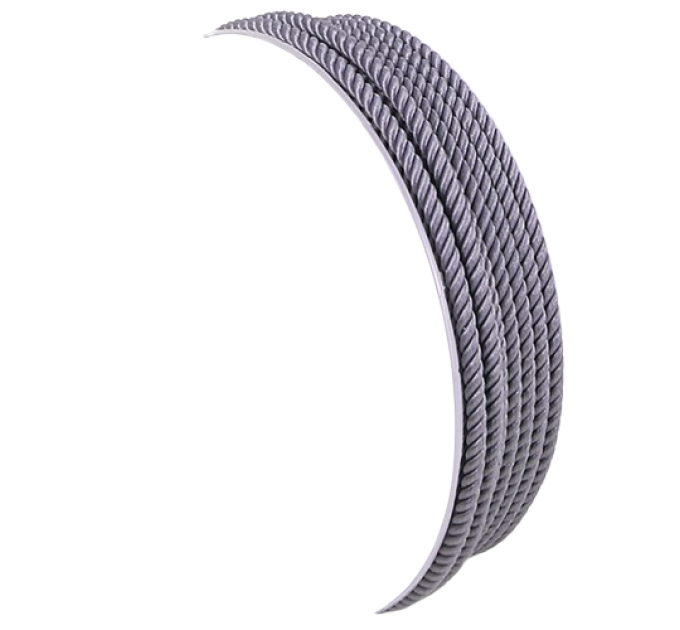 Шнурок на шею шелковый 4,0 серебро 1101232-4,0