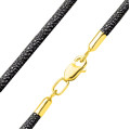 Neck cord leather decor 4,0 gold 1106120-4,0