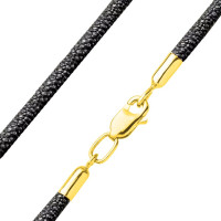 Neck cord leather decor 4,0 gold 1106120-4,0