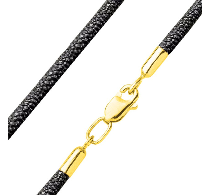 Neck cord leather decor 4,0 gold 1106120-4,0