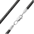 Neck cord decor leather 5.0 silver 1106232-5.0