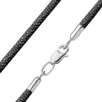 Neck cord decor leather 5.0 silver 1106232-5.0