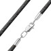 Neck cord decor leather 4.0 silver 1106232-4.0