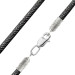 Neck cord Braided leather 5,0 silver Trident 1112232-5,0